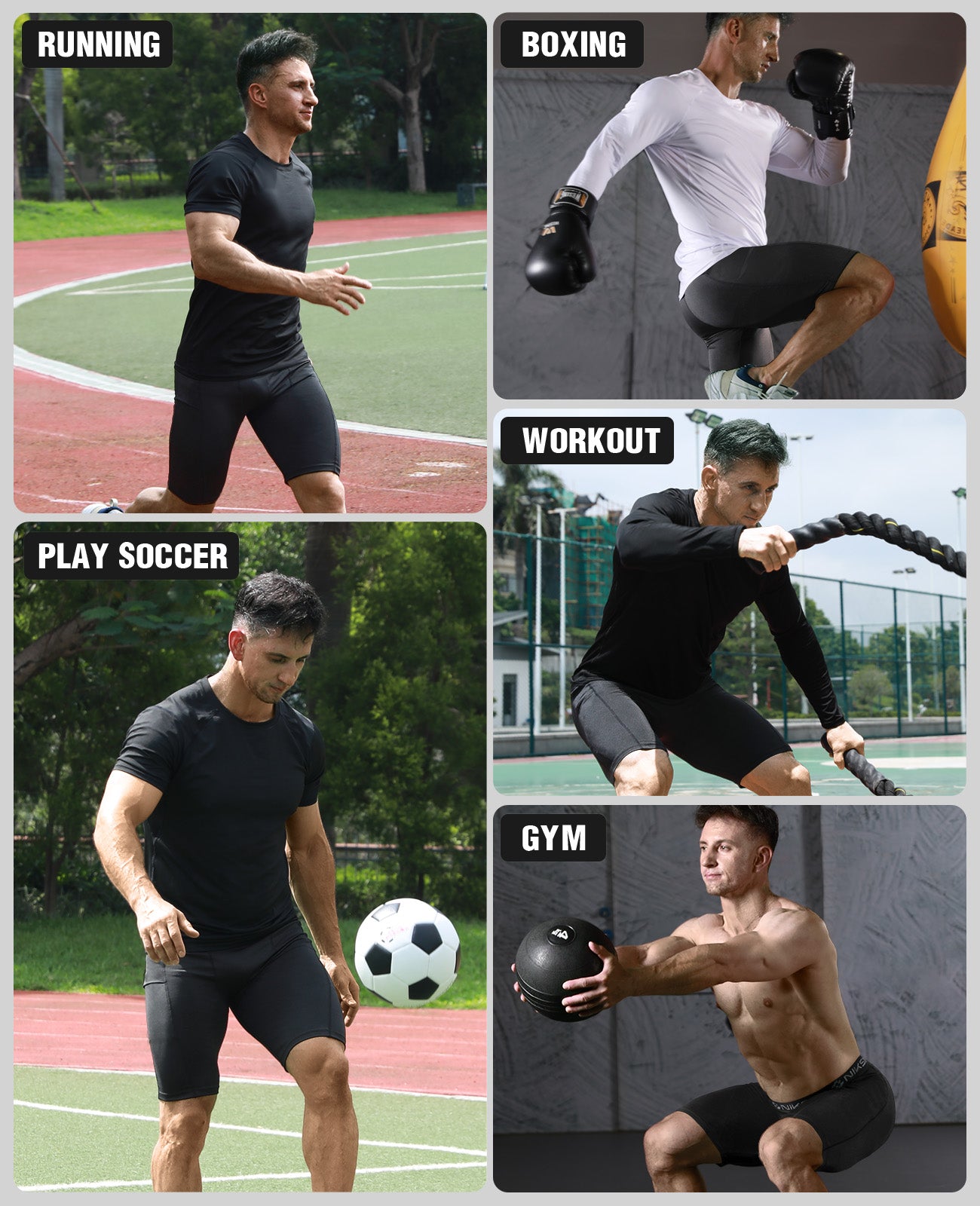 Niksa 2/4 Pack Compression Shorts Men with Pocket (MK03)