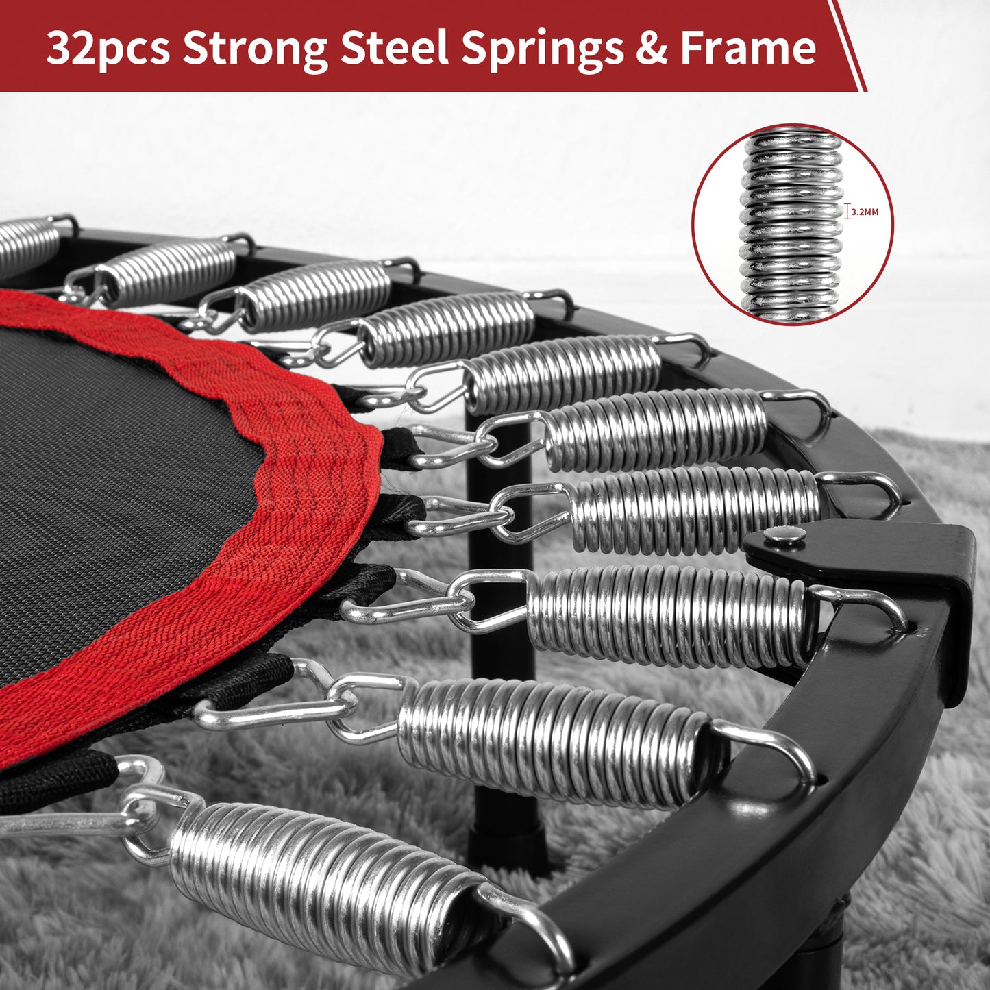 niksa trampoline with strong steel spring and frame