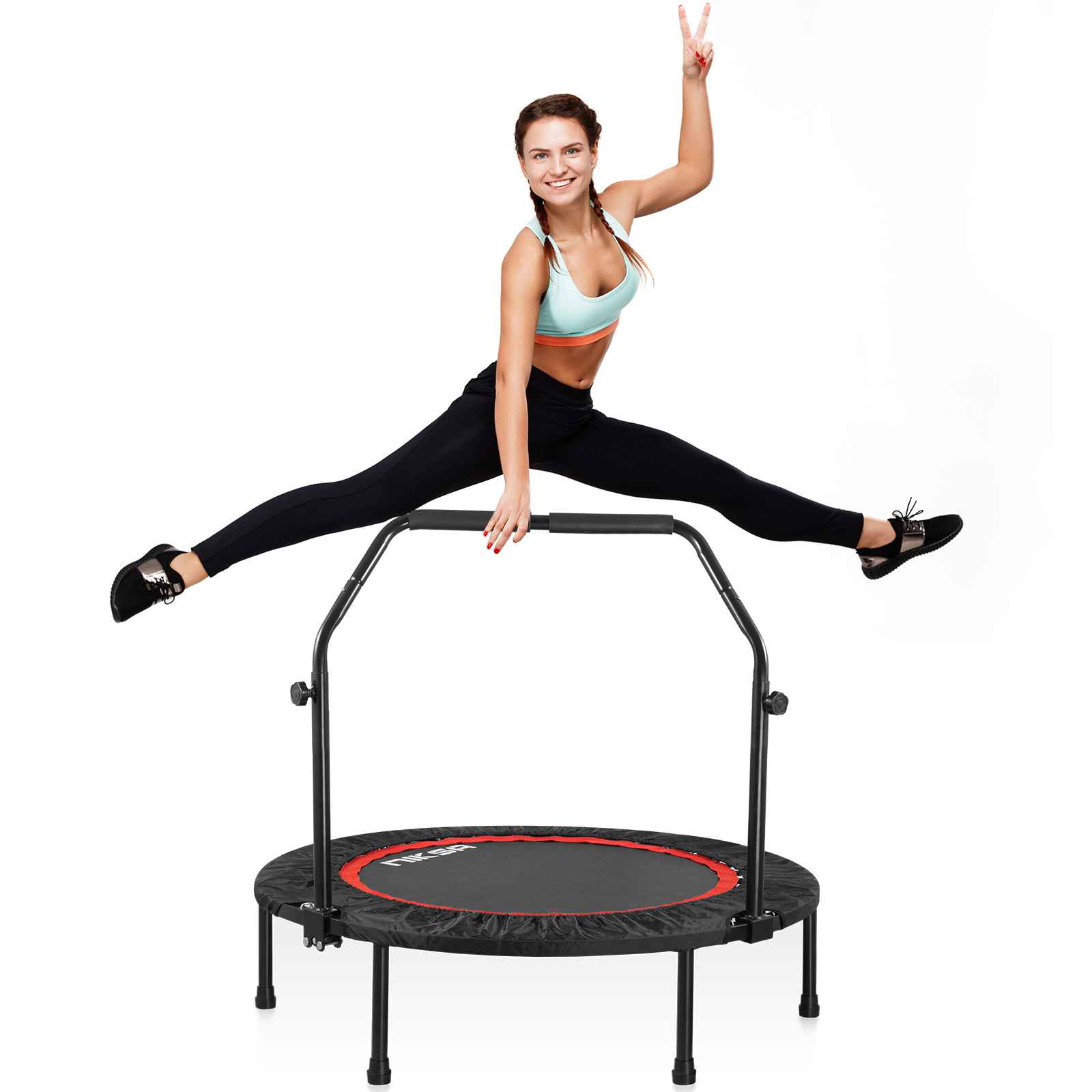 Foldable and Portable Exercise Workout Mini Trampoline