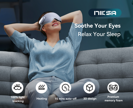 Combating Eye Fatigue with NIKSA's Heated Eye Mask