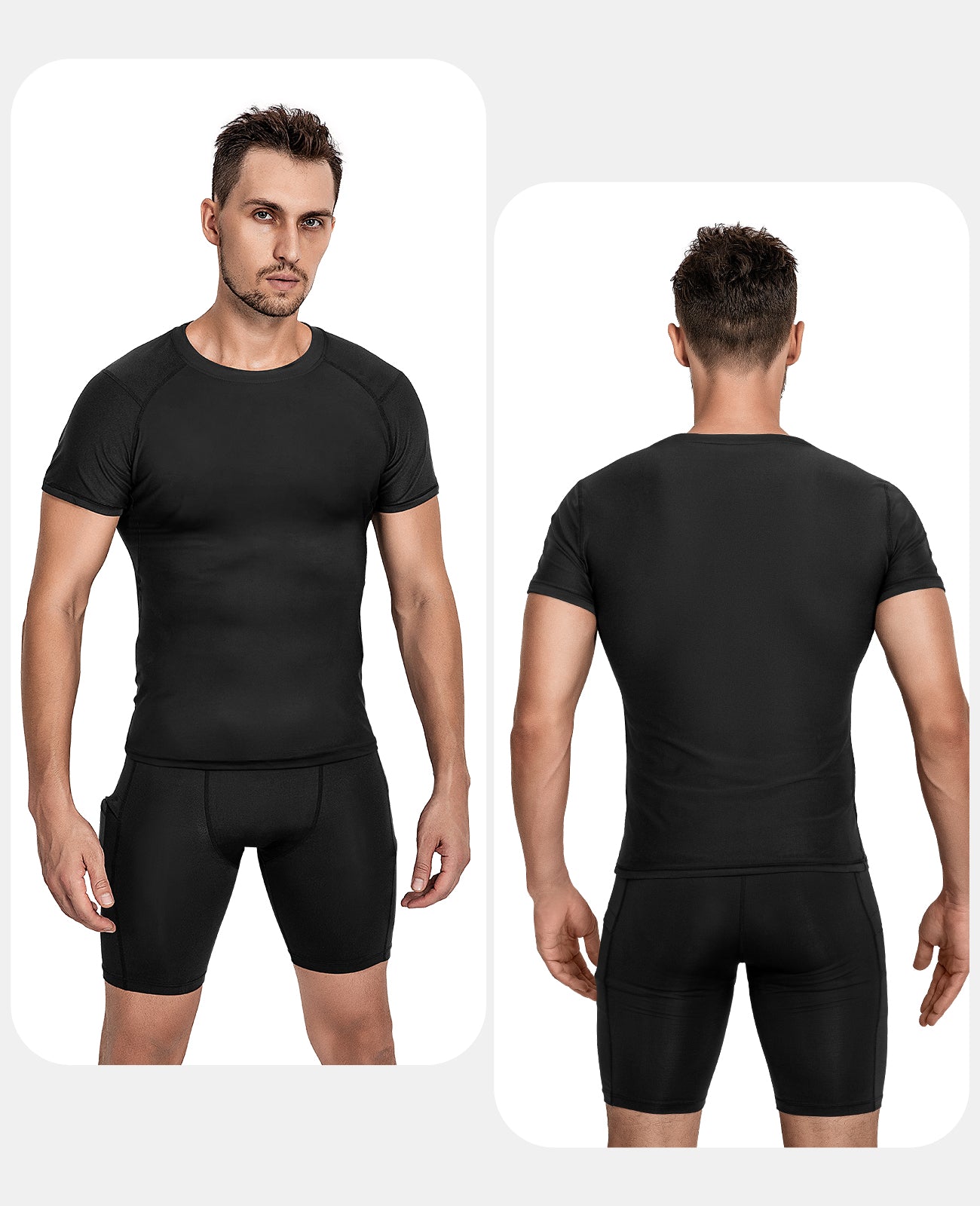 Niksa Men's Compression Top (1-Pack or 3-Pack)（MS01）
