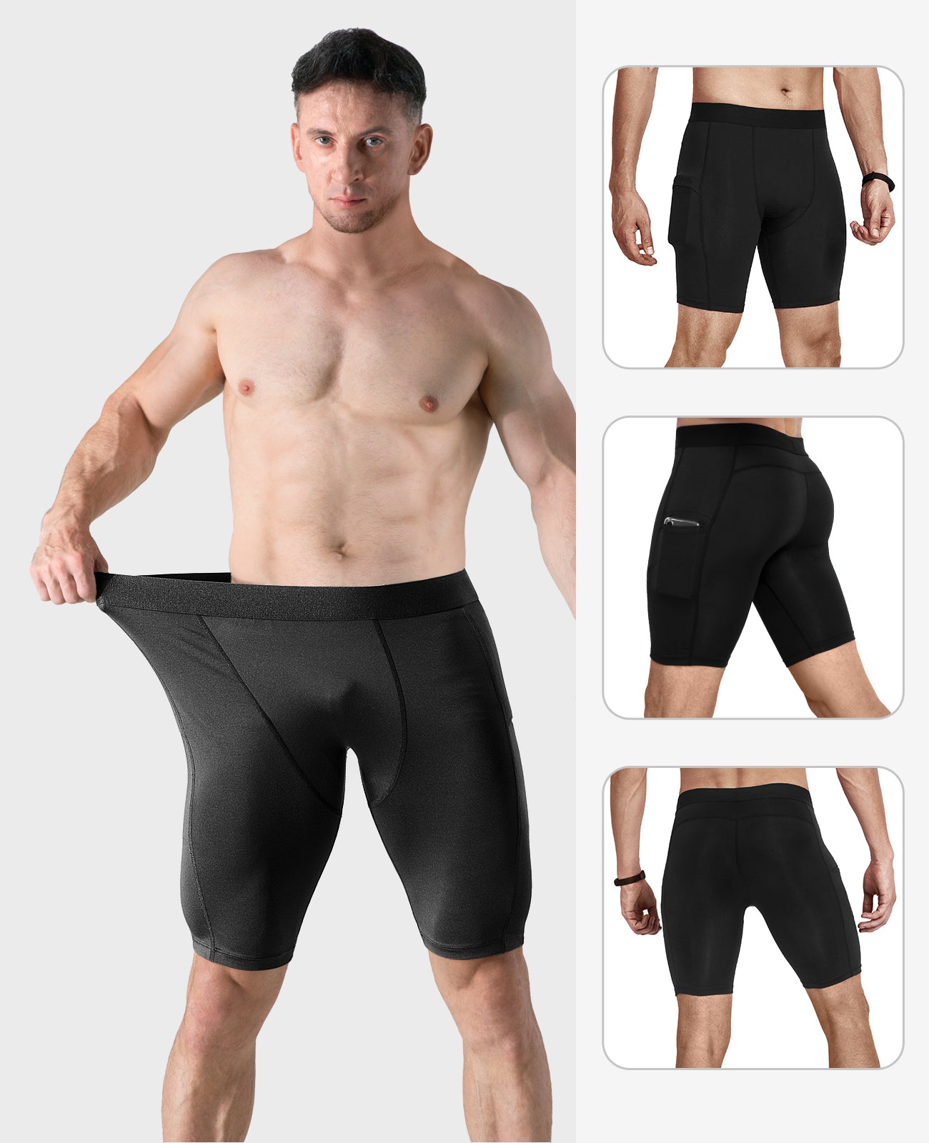 Niksa Compression Shorts Pant Men 5 Pack
