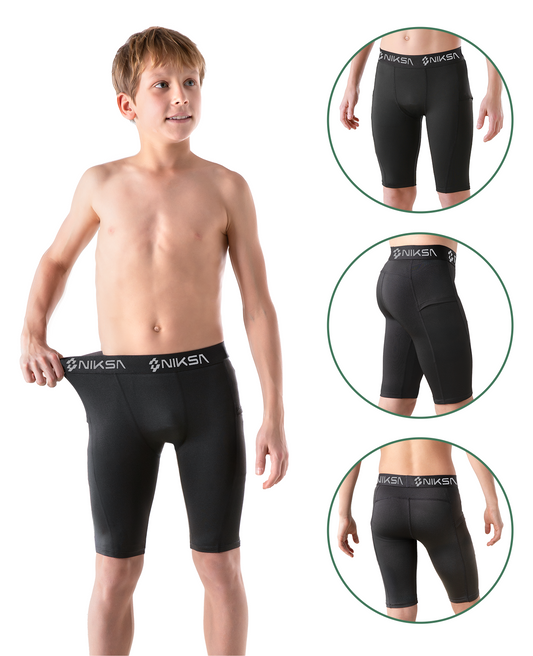 Niksa Boys' Compression Shorts（BK01）