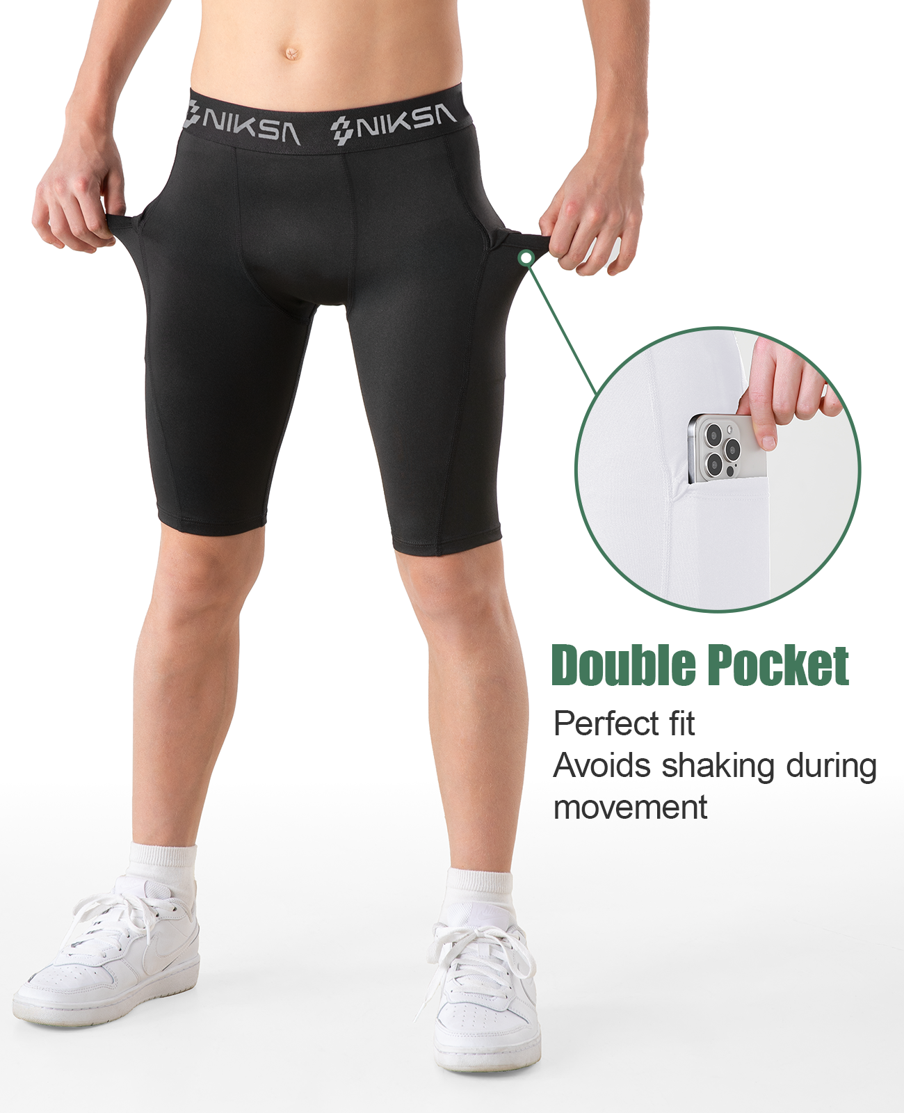 Niksa Boys' Compression Shorts（BK01）