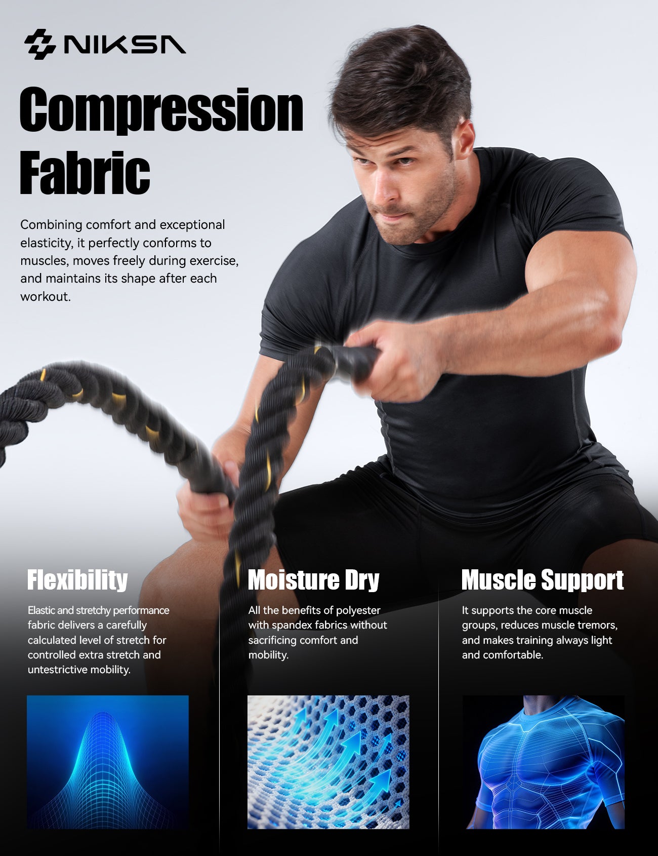 Niksa Men's Compression T-Shirts（MS04）
