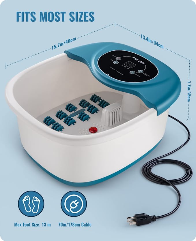 Foot Spa Bath Massager with Acupressure Massage Points & Red Light