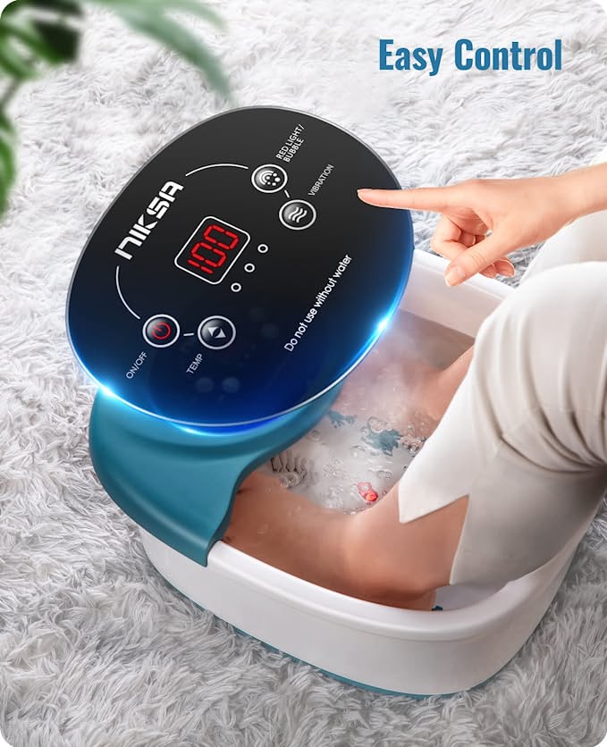 Foot Spa Bath Massager with Acupressure Massage Points & Red Light