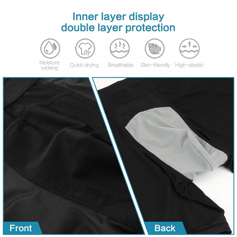 Sports uderwear with inner layer display double layer protection