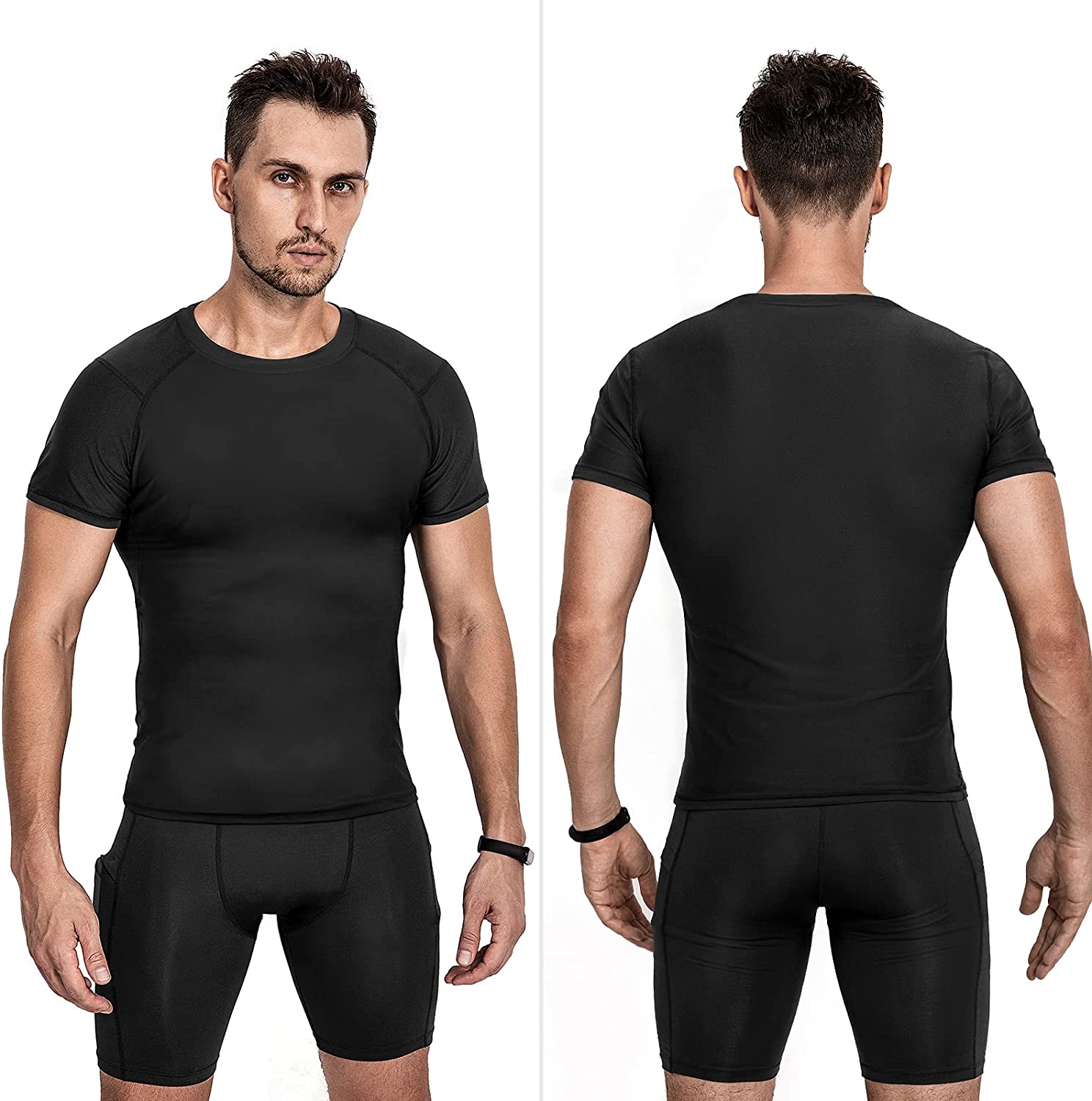 Men's Compression Tops Cool Dry Workout T-shirts 02
