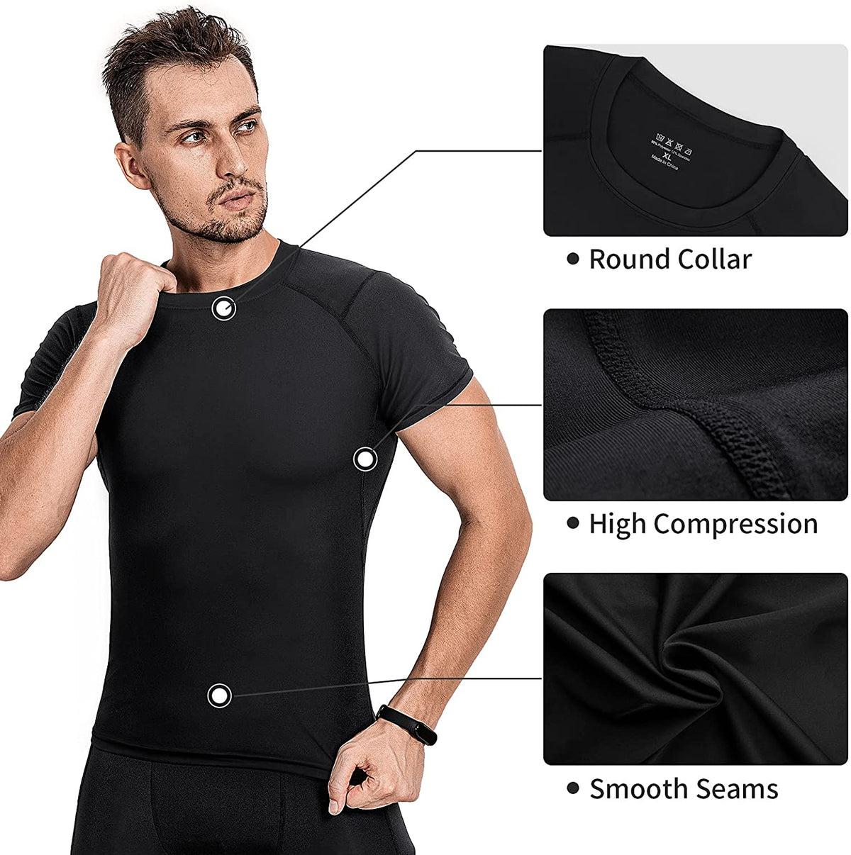 Compressed Tops Men's Compression Tops Cool Dry Workout T-shirts | NIKSA – Niksa