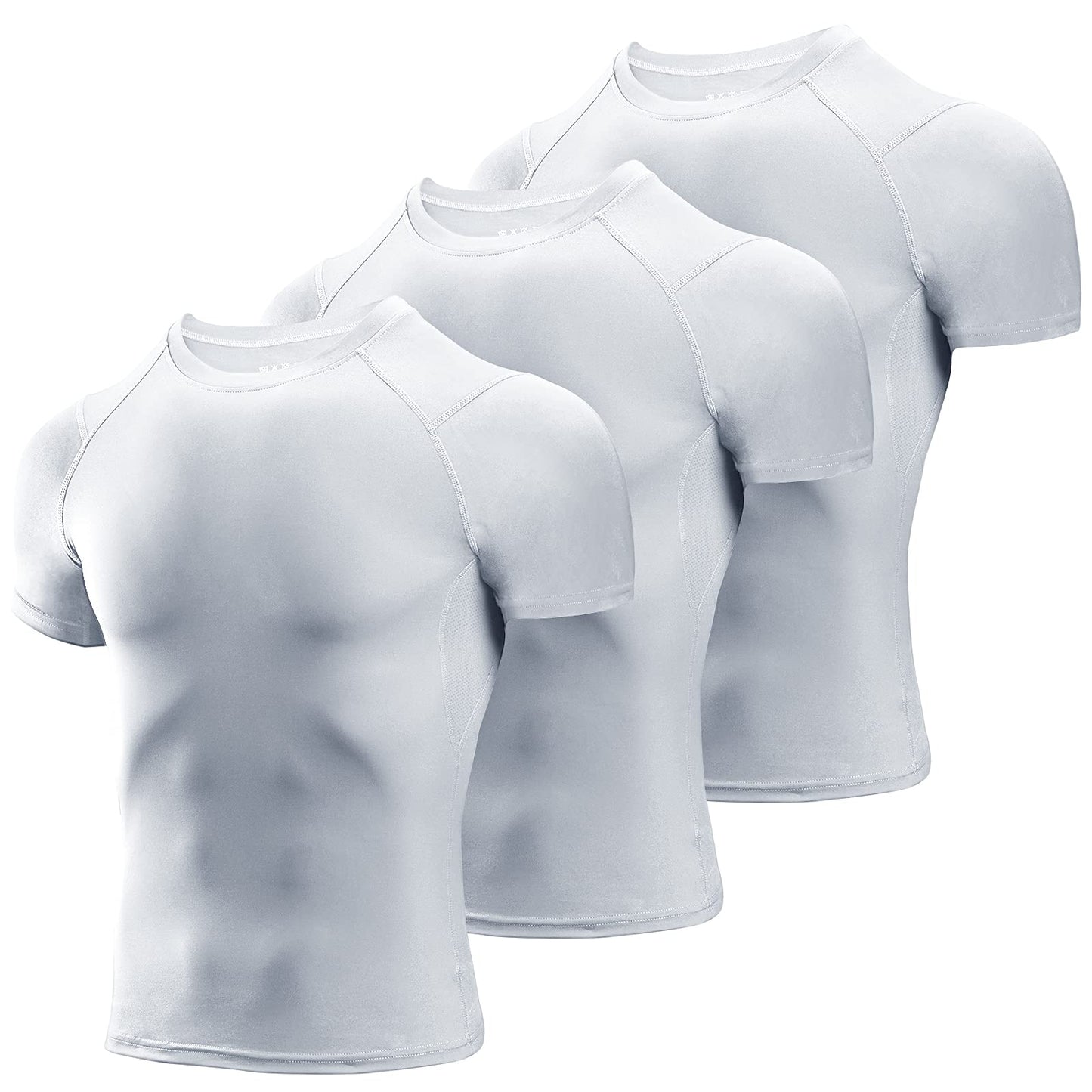 Niksat 3 Pack Cool Dry Compression Workout T Shirts