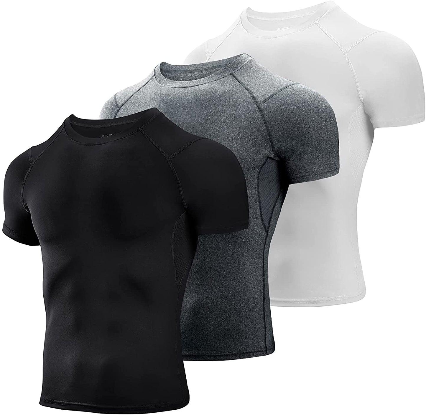 Niksat 3 Pack Cool Dry Compression Workout T Shirts
