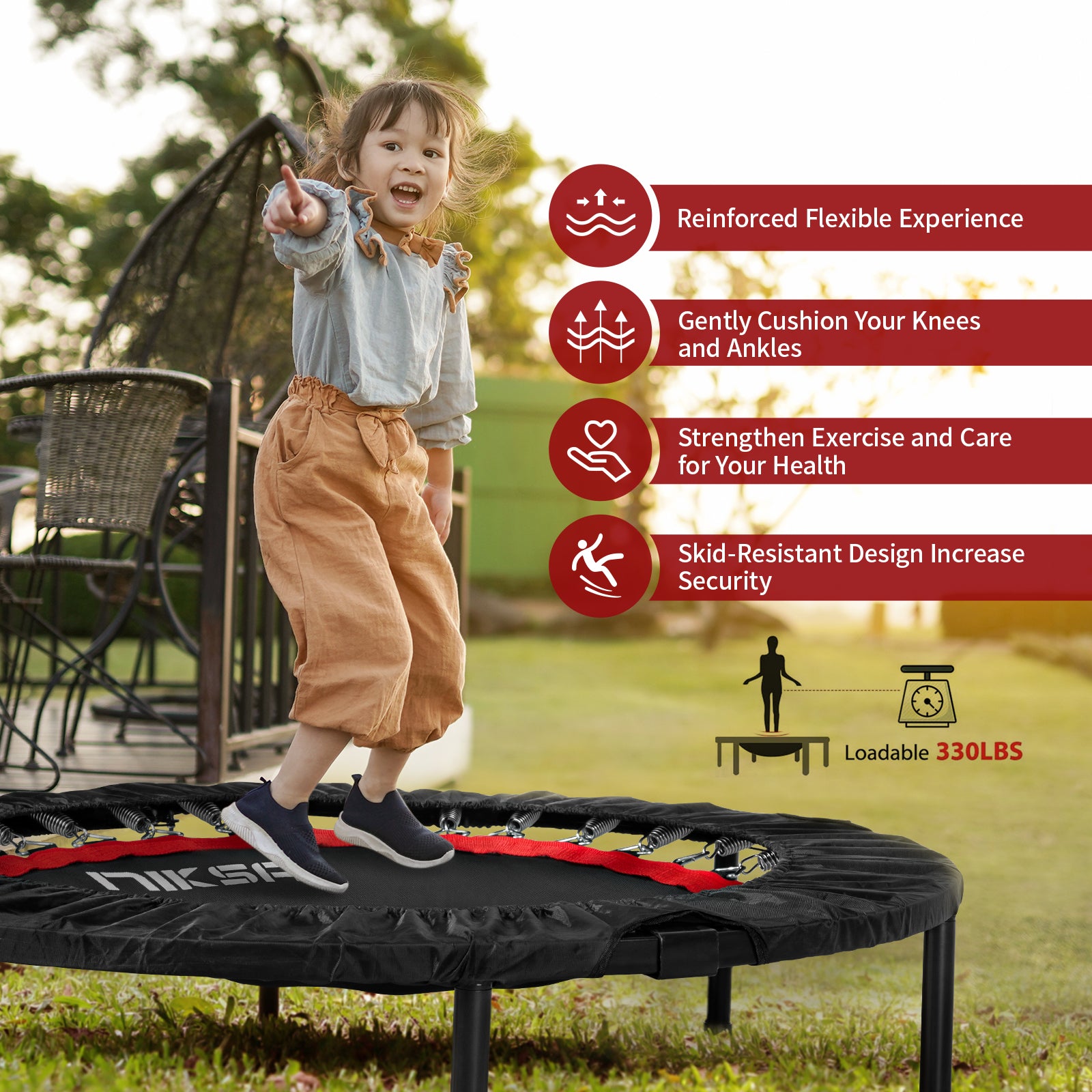 niksa trampoline suitable for kids